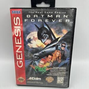 Batman Forever (1995) Sega Genesis With Box & Hangtab - Tested